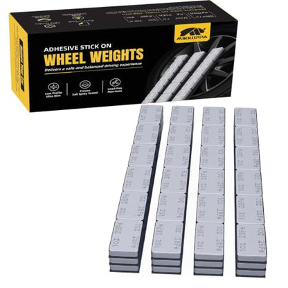 MIKKUPPA 1oz Adhesive Stick on Wheel Weights, Chrome, 72oz/Box - color: Chrome, size: 72 PCS