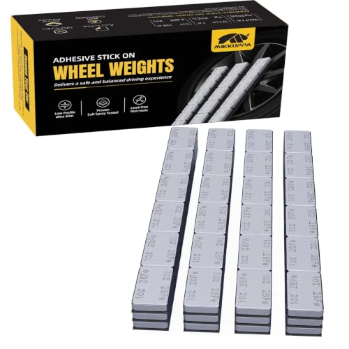 MIKKUPPA 1oz Adhesive Stick on Wheel Weights, Chrome, 72oz/Box - color: Chrome, size: 72 PCS