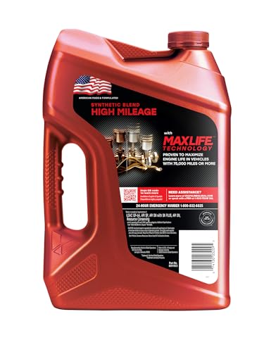 Valvoline MaxLife High Mileage 5W-30 Synthetic Blend Motor Oil 5 Quart - size: 5 qt (Pack of 1), style: High Mileage