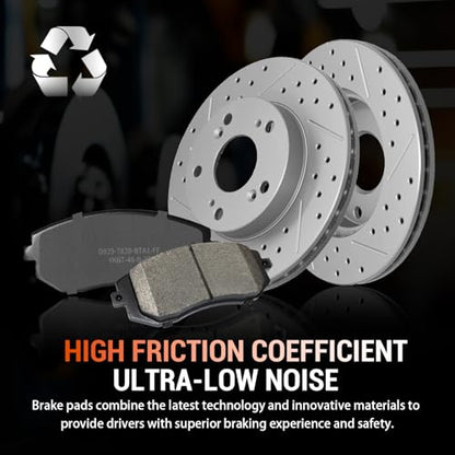 Front and Rear Brake Kit for 2017-2025 Honda CR-V
