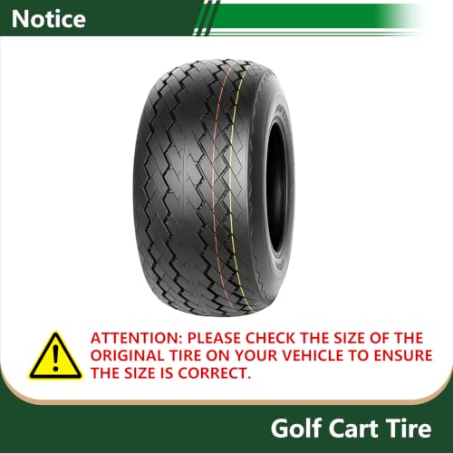 Set 4 Wolf Pack 18X8.5-8 Golf Cart Tires 6Ply Tubeless Multi-Terrain Tire - size: 18X8.5-8 6ply