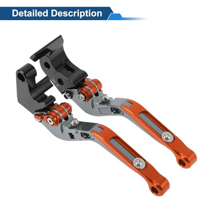 Brake Clutch Levers for Yamaha YZF-R7 2021-2025 Titanium Orange - color: Titanium Handle Orange End