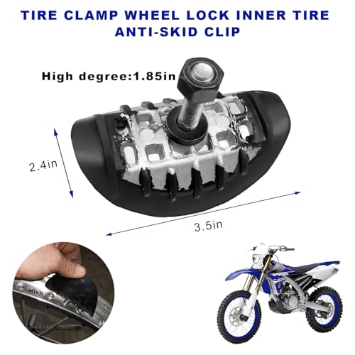 Motorcycle Wheel Rim Lock, 1.85" Tyre Rim Lock for Secure Tire Grip Inner Tube Protection, Inner Tube Safe Bolt Replacement for Motorcycle Dirt Bike Motocross Pit Bike - color: 1.85"