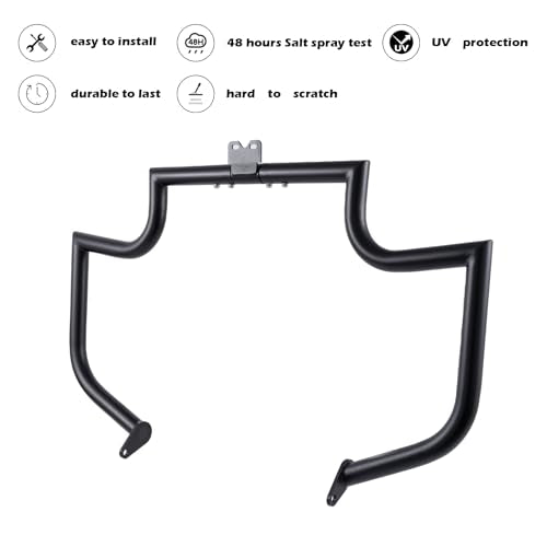 Kinglemc Crash Bar Engine Guard for Kawasaki Vulan(Black) - color: Black, size: VN1500P VN1600B/F VZ1600