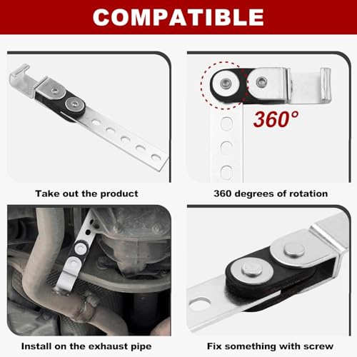 3" Exhaust Hanger Kit 12PC Universal 360° Swivel Clamps - size: 12-Pack 3" Universal Exhaust Hanger Kit