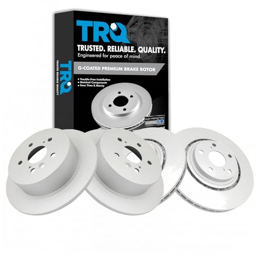 TRQ Front Rear Brake Rotor Set G Coated - style: BRA15438