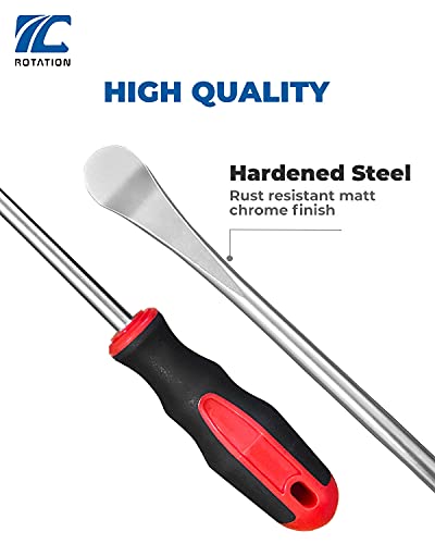 ROTATION Tire Lever, 14.5 Inch, Extra Long Steel Tool - size: 1pc