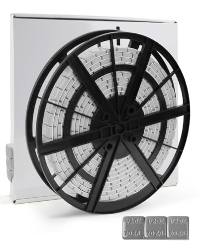 Upgraded 1/2oz, Steel Adhesive Stick-On Roll Wheel Weights, Gray 300pcs - color: Roll-Gray, size: 0.5oz - 1Roll