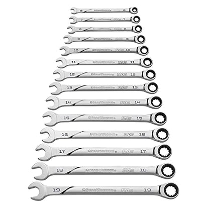 GEARWRENCH Universal Spline XL Ratcheting Combination SAE Wrench Set - 86426 - style: 14 Piece Metric