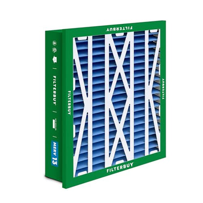 Filterbuy 20x20x5 Air Filter MERV 13 Smoke & Allergy Defense (2-Pack) - size: 20x20x5 (Actual: 18.38 x 18.38 x 3.69)