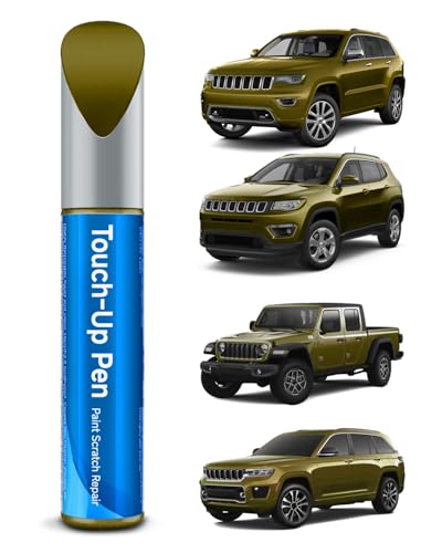 Touch Up Paint Compatible with Jeep Exact Match Touch Up Paint Car Scratch Repair (Rescue Green Metallic(PJR/EJR)) - color: Rescue Green Metallic(PJR/EJR)