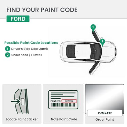 ERA Paints - JS/M7432 - Iconic Silver Metallic for FORD Exact OEM Color Match Automotive Touch Up Paint for Cars - Spray Paint with Premium Spray Nozzle - Pro Kit - Made in USA - style: Spray - Pro Kit