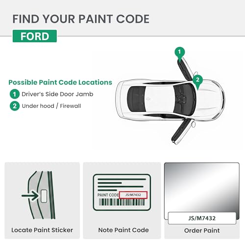 ERA Paints - JS/M7432 - Iconic Silver Metallic for FORD Exact OEM Color Match Automotive Touch Up Paint for Cars - Spray Paint with Premium Spray Nozzle - 2K Essential Kit - Made in USA - style: Spray - 2K Essential Kit