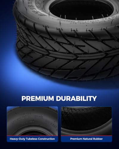 KAX ATV UTV All-Terrain Tires 19x7-8, 4PR, Go Kart Mini Bike Tire, Set 2 - color: Z-129 (2 Pcs）, size: 19x7-8