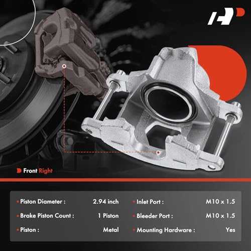A-Premium Front Right Passenger Disc Brake Caliper without Bracket - style: Front Passenger