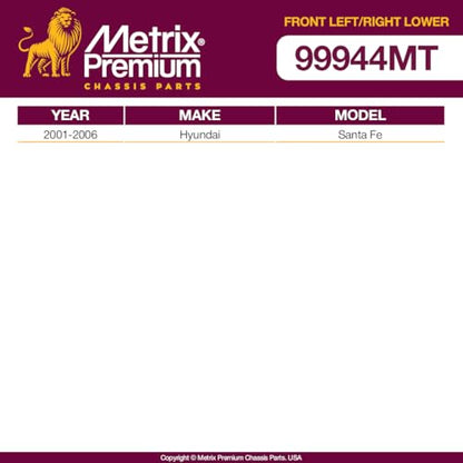 Metrix Premium Chassis Parts Control Arm Kit Fits Hyundai Santa Fe - size: RK80349_RK80348/ PAIR