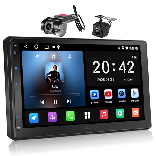 A5L 7" Android Double Din Car Stereo with 1080P Dashcam & Backup Camera