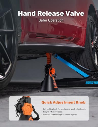 Jack Stands 6 Ton with Double Locking, Heavy Duty Car Jack Stands, 1 Pair - size: 6 Ton | Standard