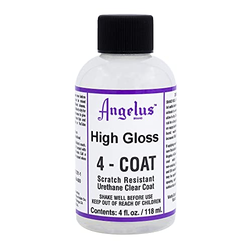 Angelus High Gloss 4-Coat Scratch-Resistant Leather Sealer – Durable, Flexible, Clear Coat Protection for Leather Shoes, Bags, Jackets & More - High Gloss Finish - 4 Fl Oz - size: 4 fl oz (Pack of 1), style: high gloss