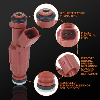 Fuel Injector Compatible with Hyundai Elantra 1.8 2011-2015, Kona 2018-2021, Veloster 2019-2021, for Kia Forte 2014-2016, Soul 2.0 2012-2013,1.8L 2.0L 35310-2E000 FJ1182 - size: 35310-2E000 FJ1182