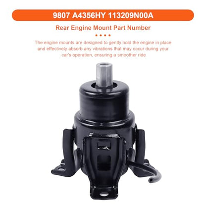 Engine Motor Mount Compatible with N-issan Altima 2013-2018 V6 3.5L ,Nissan Maxima 2015-2023 V6 3.5L,Nissan Pathfinder 2017-2021 V6 3.5L,Replacement for A4355HY A4354HY A4356HY A7386 A7381 - size: Maxima 15-23