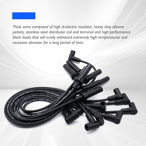 7876 Ignition Spark Plug Wires Set of 9 Compatible with Dodge - style: 7876