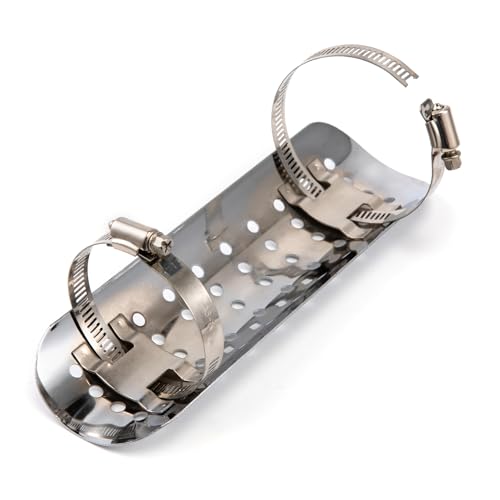 Motorcycle Exhaust Pipe Heat Shield Cover Muffler Protector Guard Moto Accessories Universal (Silver) - color: Silver