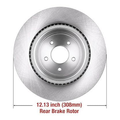 HUSCH Brake Kit Ceramic Brake Pads and Brake Rotors Fit for INFINITI G35 - size: 31387+D905