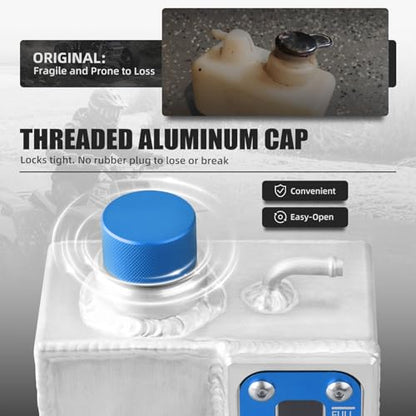 NICECNC Cooling Reservoir Expansion Tank Aluminum, Blue - color: Blue
