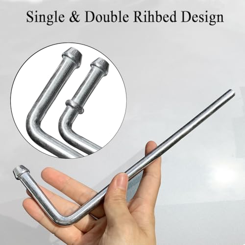 4Packs Universal Exhaust Hangers Rod, 9.5" Long 90° Bend Exhaust Muffler Hanger Tool Fit for Wide Range of Exhaust Pipes