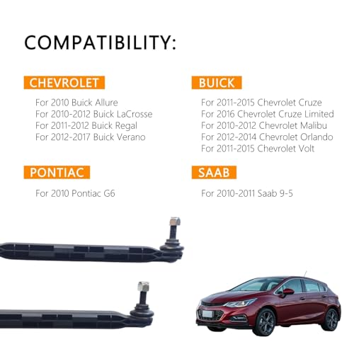 K750519 Stabilizer Bar Link Front For Buick(Allure,Lacrosse,Regal,Verano) For Chevrolet(Cruze,Cruze Limited,Malibu,Orlando,Volt) For Pontlac G6 For SAAB 9-5 OE 13219141 - size: 830480
