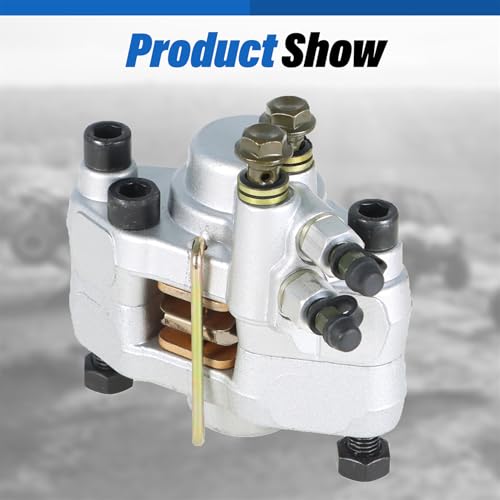 WFLNHB Front Rear Brake Calipers with Pads Replacement for Polaris Scrambler 400 500 2x4 4x4 1998 1999 2000 2001 2002 2003 2004