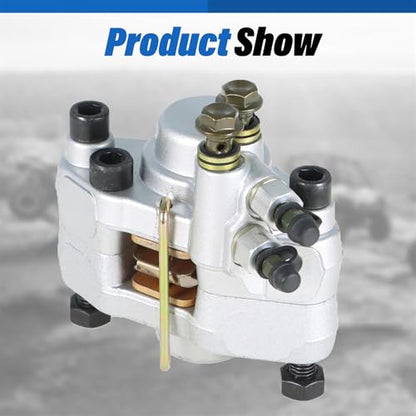 WFLNHB Front Rear Brake Calipers with Pads Replacement for Polaris Scrambler 400 500 2x4 4x4 1998 1999 2000 2001 2002 2003 2004