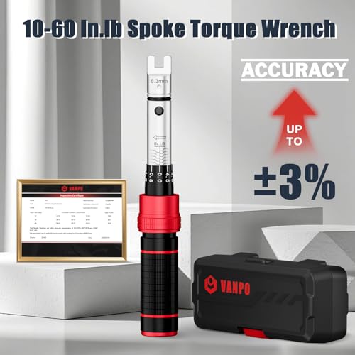 VANPO Spoke Torque Wrench, 10–60 in-lb, for Motorcycle Wheel Maintenance - size: Spoke (10-60 In-Lb)