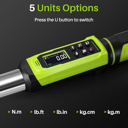 1/2" Digital Torque Wrench-2-147.5Ft.Lb for Car Motorcycle Repair - style: 1/2" 2.2-147.5Ft.Lb Set