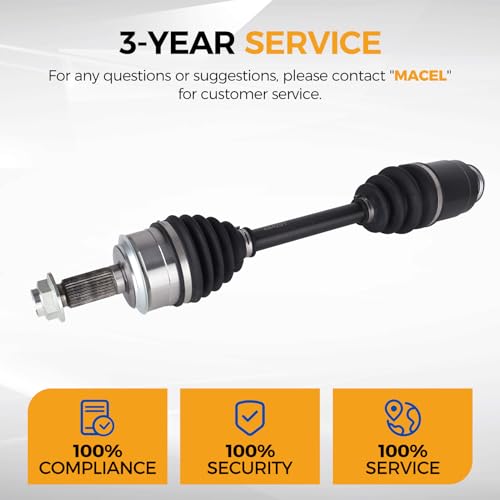 PAROD 664251 Front Right CV Axle Assembly Fit for 2009-2014 Acura TSX, 2008-2017 Honda Accord, 2014 Civic EX 1.8L 2.4L, Passenger Side - size: Front Passenger Side