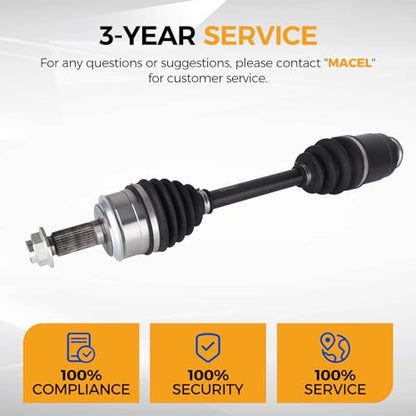PAROD 664251 Front Right CV Axle Assembly Fit for 2009-2014 Acura TSX, 2008-2017 Honda Accord, 2014 Civic EX 1.8L 2.4L, Passenger Side - size: Front Passenger Side