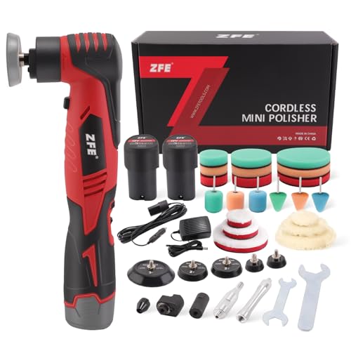 Mini Oribtal Polisher Variable Speed Car Polisher 12V Car Detailing Machine, Rechargeable Batteries, Polisher for Car Detailing Polishing Cleaning