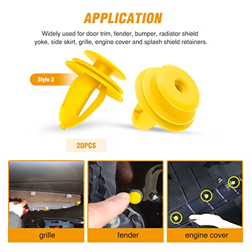 GOOACC 120PCS Car Bumper Retainer Clips & Fasteners Rivet Kit for Toyota - color: 120 Pcs Mixed Size Clips + 1 Remover