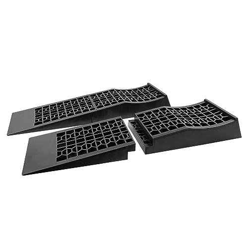 HOXWELL Detachable Low Profile Car Ramps for High Lift and Jack Support, Heavy Duty Car Ramps for Low Cars, Removable Vehicle Ramps for Garage, 15.35''-27.83'' L, 2PCS - size: 260DT-2PCS
