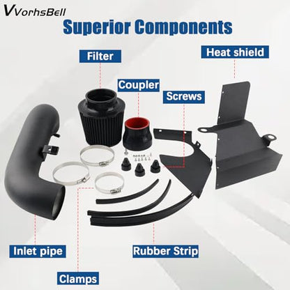 Cold Air Intake for 2015-2020 VW Golf/GTI/Golf R 1.8T 2.0T - size: 15-20 Golf7/ GTIMK7/Jetta/Audi A3 1.8T /2.0T EA888