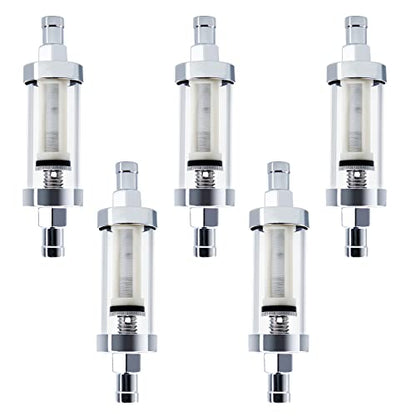 CarBole 9748 Universal 3/8" Inlet/Outlet Fuel Filter Clear View 5 Pack - size: 5PCS Of 3/8" Inlet/Outlet