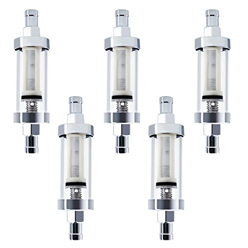 CarBole 9748 Universal 3/8" Inlet/Outlet Fuel Filter Clear View 5 Pack - size: 5PCS Of 3/8" Inlet/Outlet