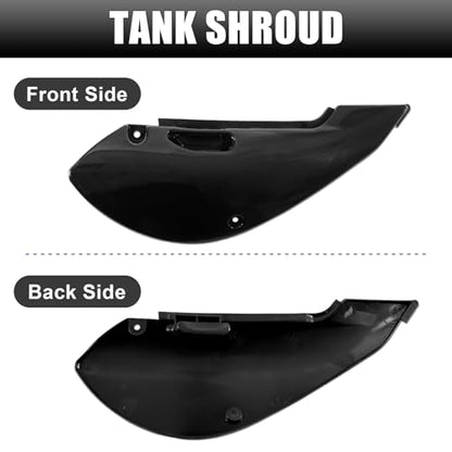 ABS Plastics Kit for Kawasaki KLX110 2002-2013, KX65 2000-2013 - color: Black & White