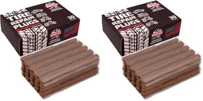 Vehiclex Flat Tire Repair Plugs - 30pcs Heavy Duty Plug and Patch Kit for Emergency Repairs (Pack of 2) - color: Brown, size: 30 pcs (Pack of 2)
