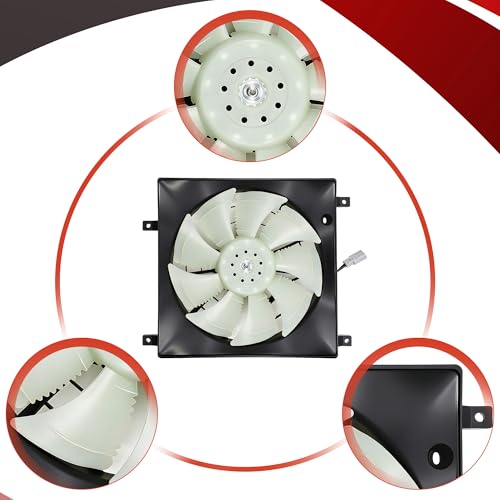 PartsFlow AC Condenser Cooling Fan Assembly For 2007-2013 Suzuki SX4 For 2012 Suzuki SX4 Crossover 621-371 - color: For Suzuki SX4