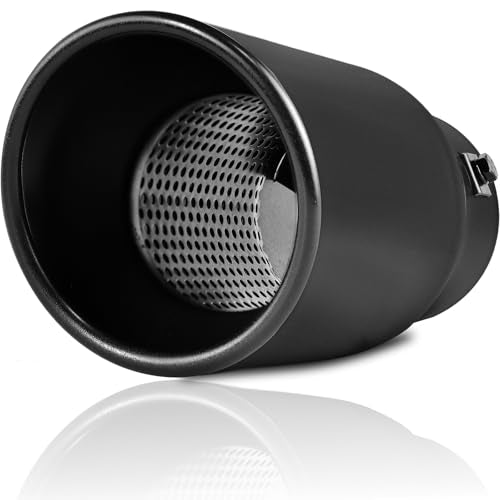 Mupera 1.5"-2.5" Exhaust Tip Adjustable, 4" Outlet, 9" Long - size: 1.5-2.5" Inlet 4" Outlet 9" Length Black