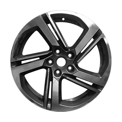 18x7 Aluminum Wheel Rim 10 Spiral-Spoke Machined and Medium Charcoal - Factory Restored Compatible With GMC Terrain 2018 - Exact Fit - Direct Replacement