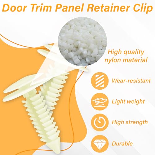50 PCS Nylon Door Trim Panel Retainer Clip, Interior Door Panel Clip