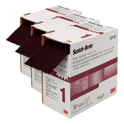Cubitron Scotch-Brite Primer Prep Scuff 07747, 4-3/4 in x 15 ft (Pack of 3) - size: 30 Count (Pack of 3)